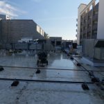 Commercial rooftop with HVAC units