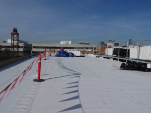 Commercial roof installation